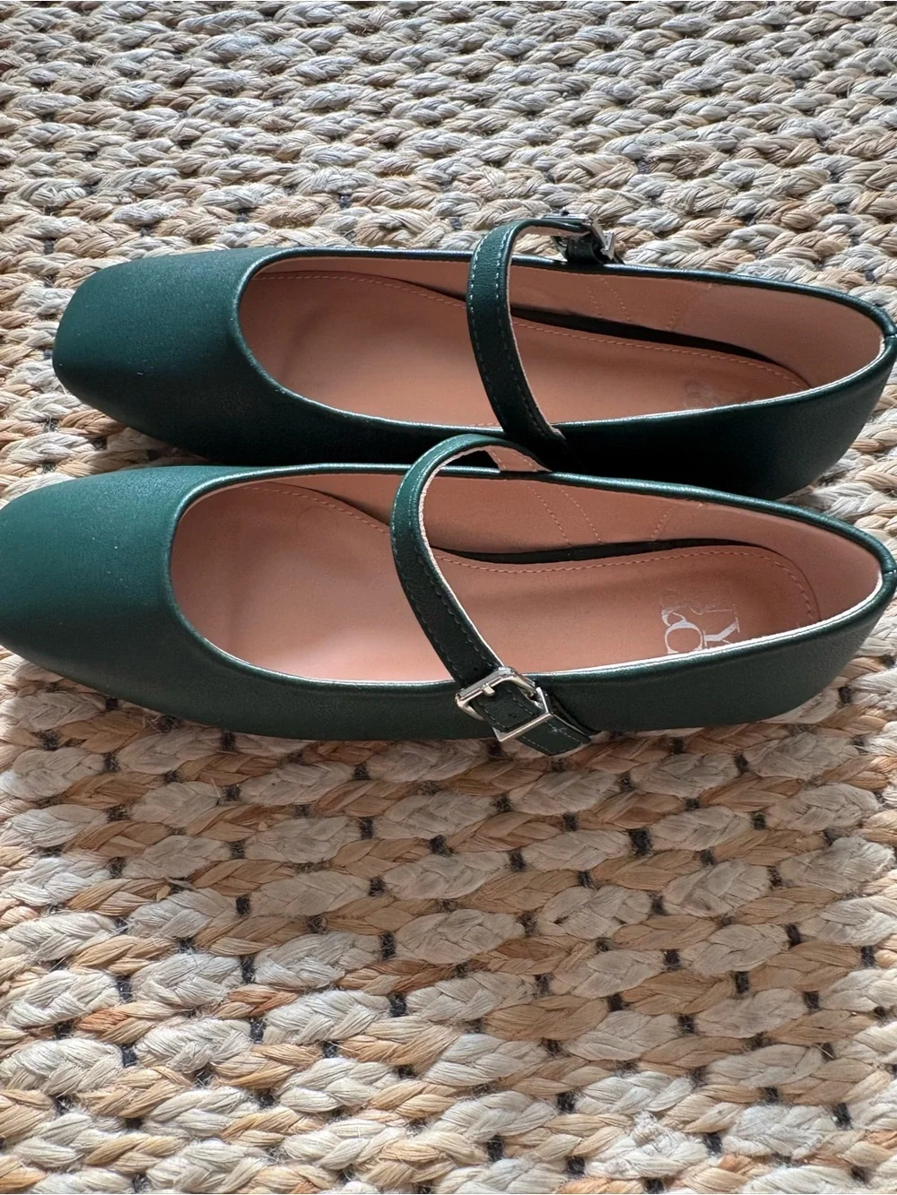 New York & Company Emerald Green Mary Jane Flats with Buckle